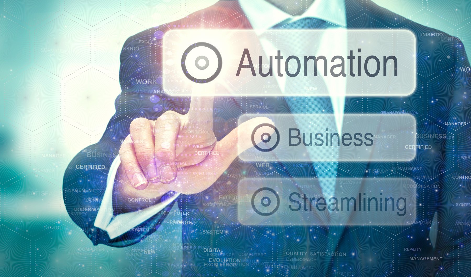 Automation concept on a computer display.